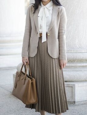 J. Crew Camille Sweater Blazer in Sand Wool Stretch Blend Size Small